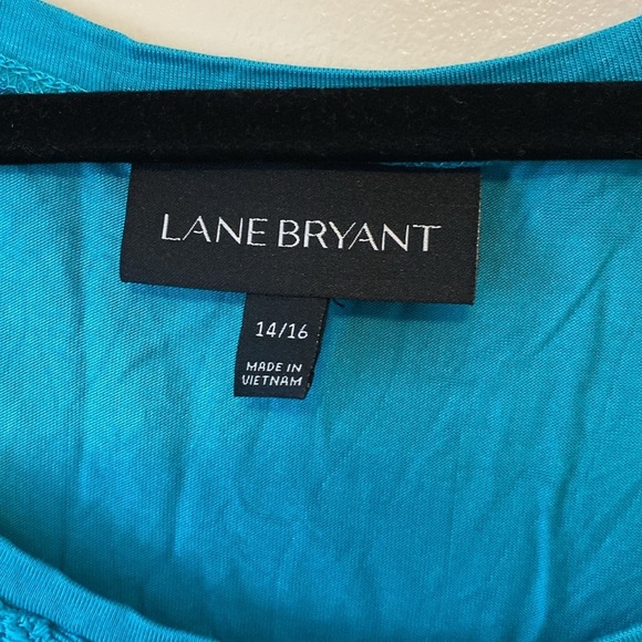 Lane Bryant Teal Lace Top 14/16 - Picture 2 of 5